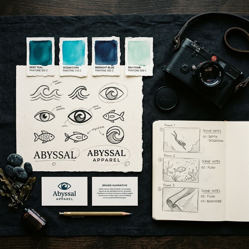 Plateau de marque — palette abyssale